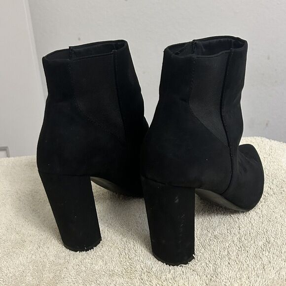 H & M Divided Womens Black  Block Heel Ankle Booties Size US 7 EU 38 - Picture 3 of 6